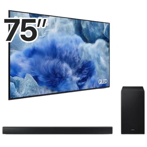 삼성전자 QLED KQ75QF8AAFXKR (벽걸이+사운드바, HW-B650D)