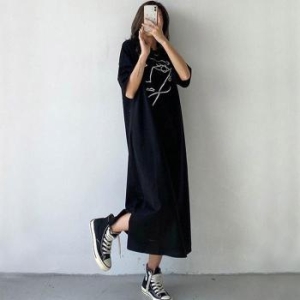 오노마 ONM 미니 핏 여자 양옆 플레어 편한 니트 오버 프 32100434_이미지