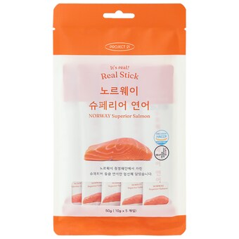 프로젝트<b>21</b> 리얼스틱 노르웨이 슈페리어 연어 50g (10g x 5p)