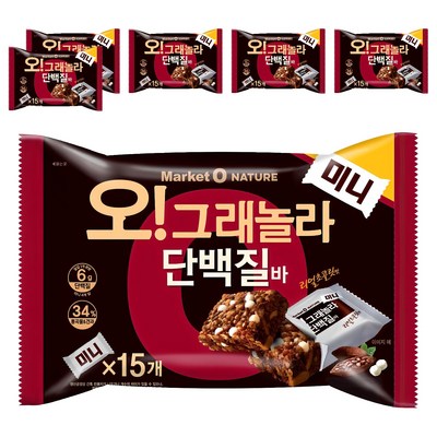 오리온 마켓오 오 그래놀라 단백질바 미니 192g (6개)_이미지