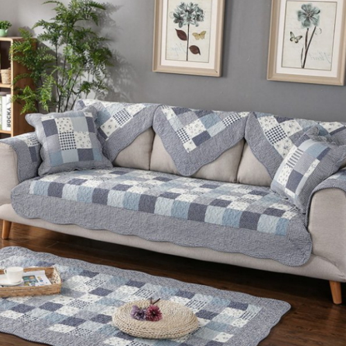 패치워크 사계절 소파패드 2인용