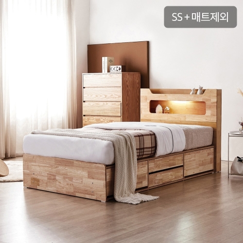 동서가구 브리더 수납 호텔 LED침대 SS (매트별도)_이미지