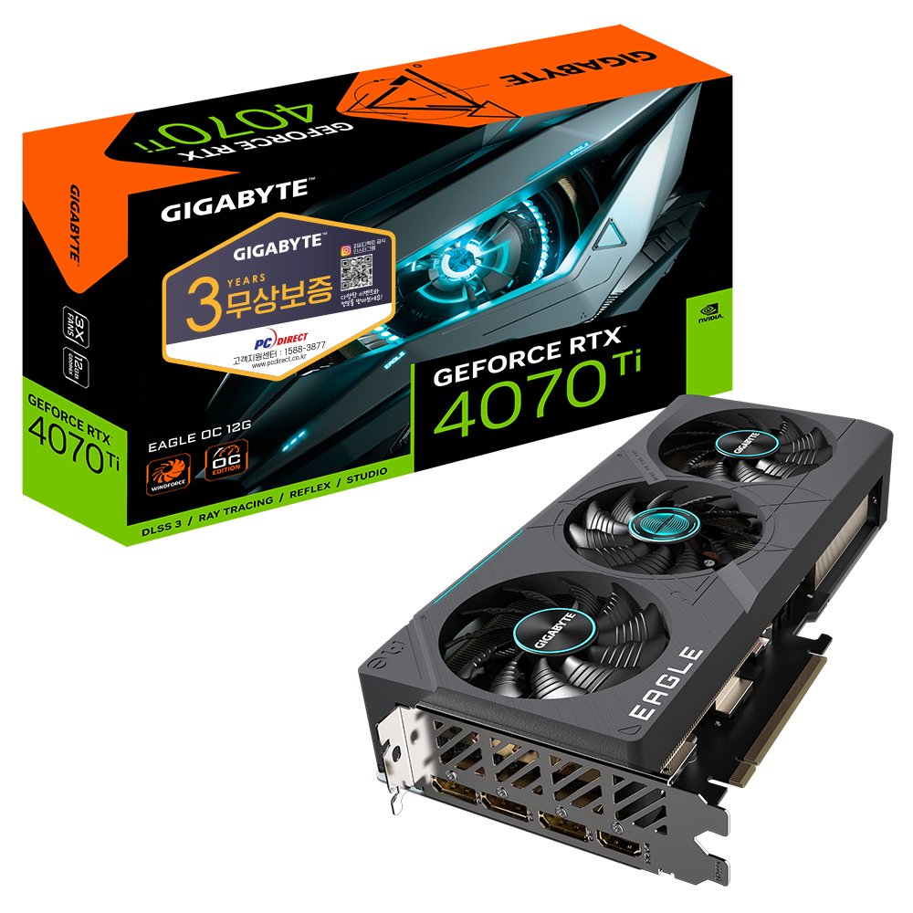 GIGABYTE 지포스 RTX 4070 Ti EAGLE OC V2 D6X 12GB 피씨디렉트_이미지