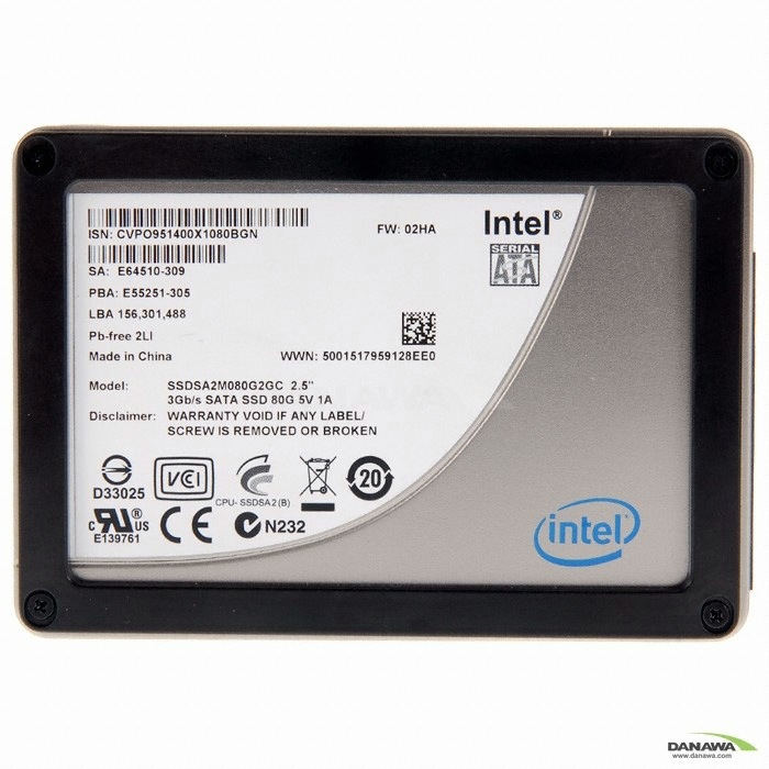 인텔 X25-M G2 MainStream SATA SSD (80GB, 정품) : 다나와 가격비교