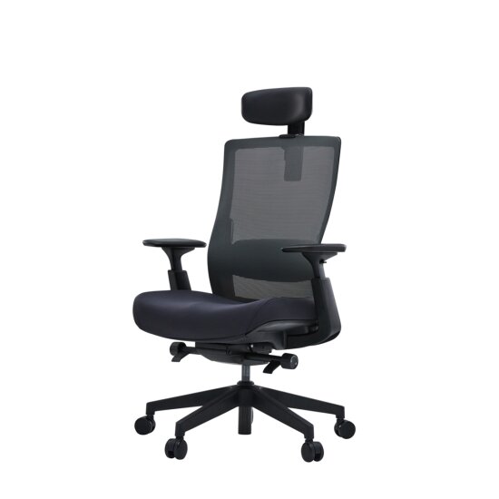 리바트 하움 뉴 테크닉 싱글헤드형 블랙쉘 의자