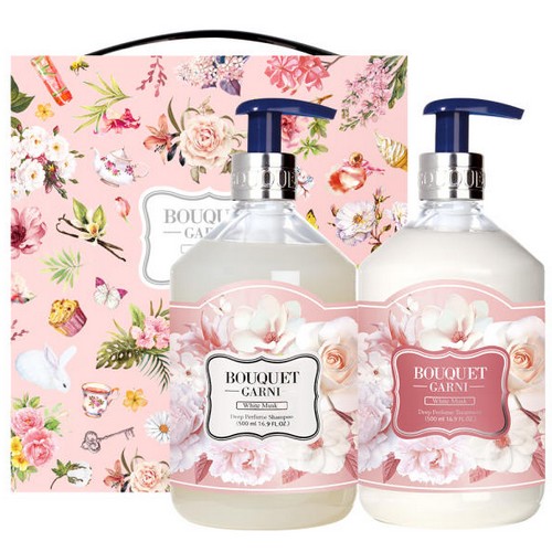 부케가르니 딥 퍼퓸 화이트머스크 샴푸 500ml+트리트먼트 500ml 2종 세트_이미지