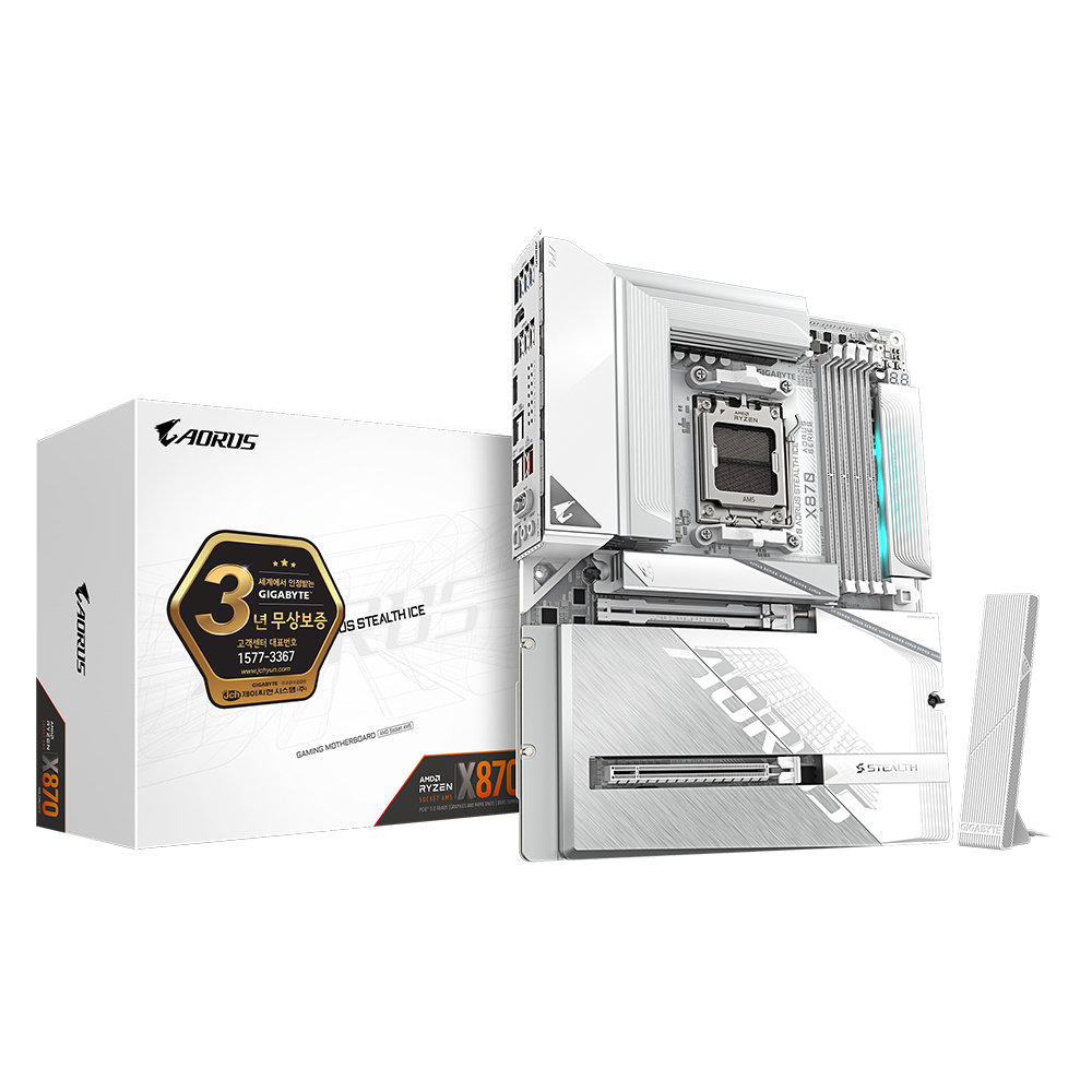GIGABYTE X870 AORUS STEALTH ICE 제이씨현