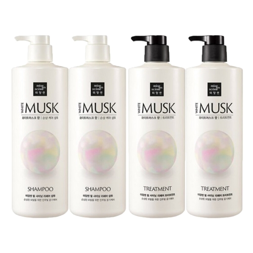펄 샤이닝 리페어 샴푸 화이트머스크향 1000ml 2개+트리트먼트 1000ml 2개 4종세트