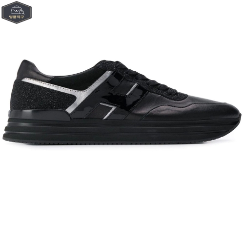 호간 HOGAN 미디 H222 블랙 스니커즈 HXW4830CB80LVK019U B0301343454_이미지