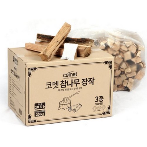 쿠팡 코멧 3중 방습 참나무 장작 20kg (1개)_이미지