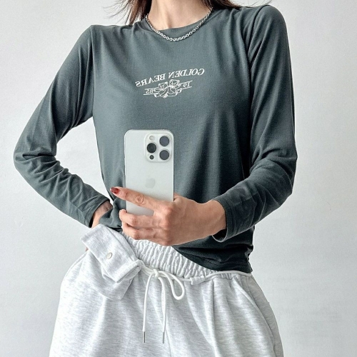 아이우먼 골든곰긴팔슬리브티셔츠 NMV294M509 빅사이즈_이미지