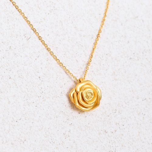 혼골드모아 골드모아 순금 로즈 볼륨 목걸이 3.75g (1개)
