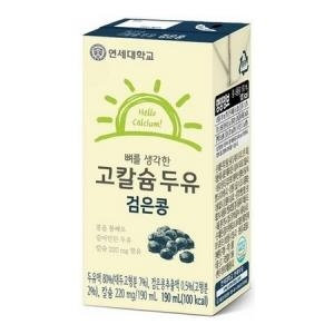 연세우유 연세두유 뼈를 생각한 고칼슘 검은콩 190ml (12개)