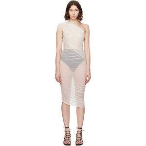 릭오웬스 여성 오프 화이트 아미라 미니 드레스 251039F052002