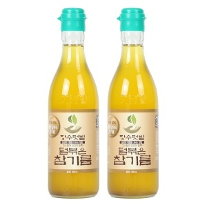 장수텃밭 중국산 덜볶은 참기름 350ml