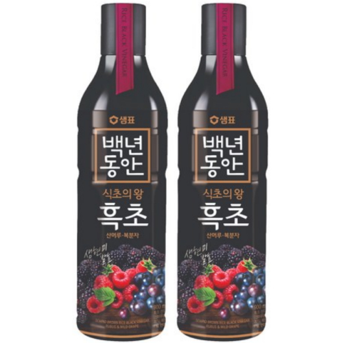 백년동안 흑초 산머루 복분자 900ml (2개)_이미지