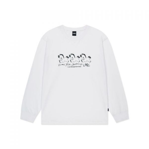 ������ NEW YEAR HORSE LONG SLV TEE white 410629