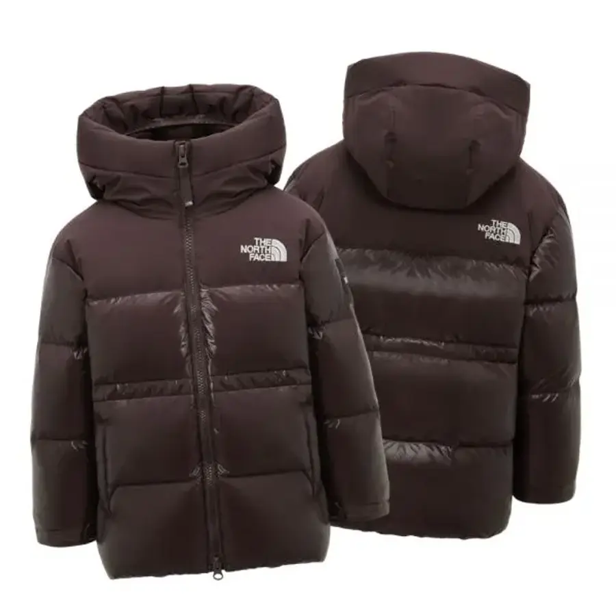 판 키즈 눕시 다운 패딩 점퍼 여아 걸즈 파카 브라운 NJ1DR56T 120