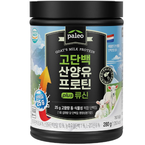 한국생활건강 팔레오 고단백 산양유 프로틴 플러스 류신 280g (3개)_이미지