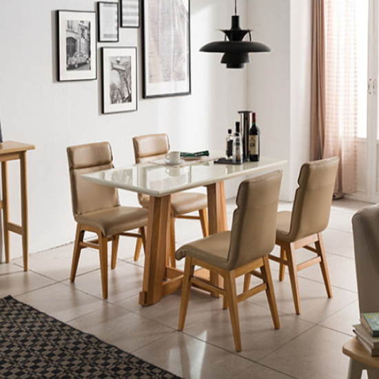 에몬스홈 체스터 대리석 식탁 (의자4개)