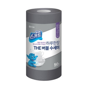 유한킴벌리 스카트 The 버블 일회용 수세미 50p