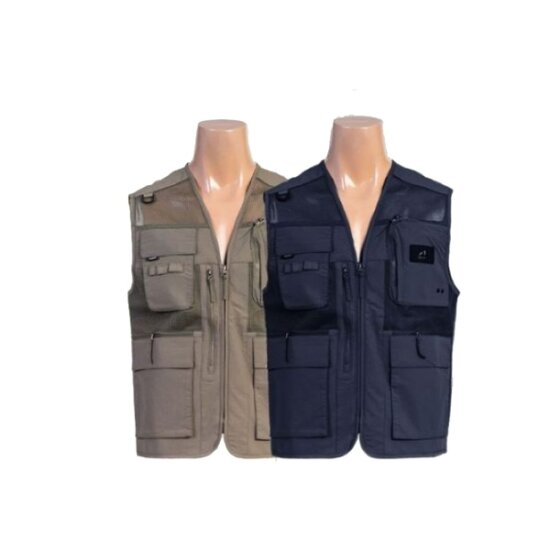 마운틴가이드 V넥 멀티포켓 건빵 카고 망사 작업 조끼 WKM-V2302-07