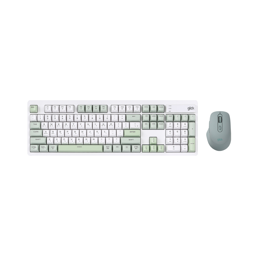 지클릭커 오피스프로 WMK529 사일런스 M 무소음 무선 키보드 마우스 세트 (Greenwich)_이미지