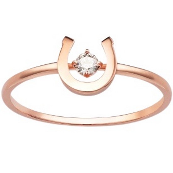 럭키유 4월 14K 다이아 탄생석 반지 P1829D