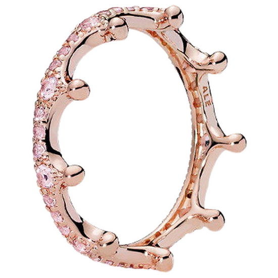 판도라 핑크 스파클링 크라운 반지 187087NPO