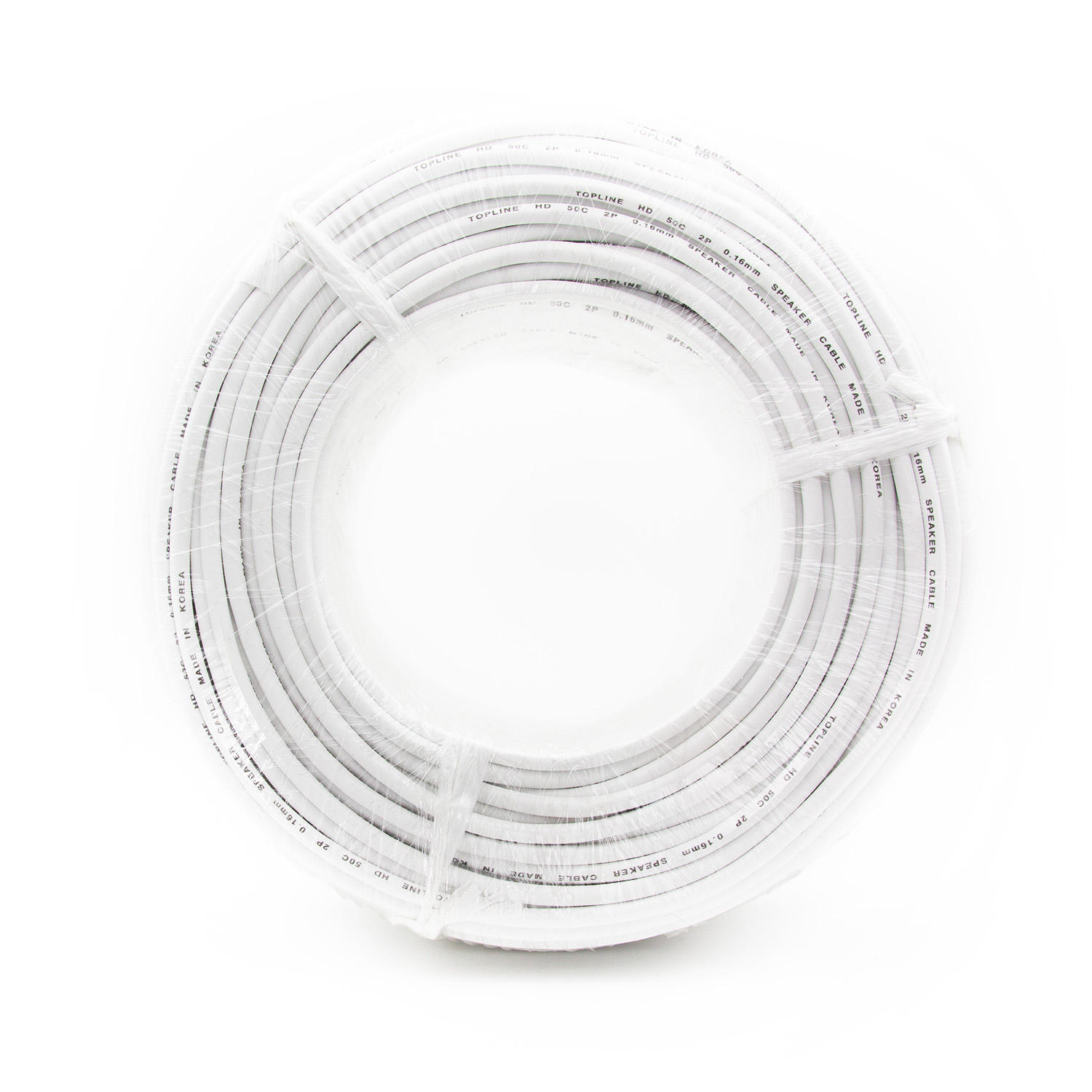 탑라인에이치디 HDTOP 페어 스피커케이블 50C 화이트 (100m, HT-50W100)