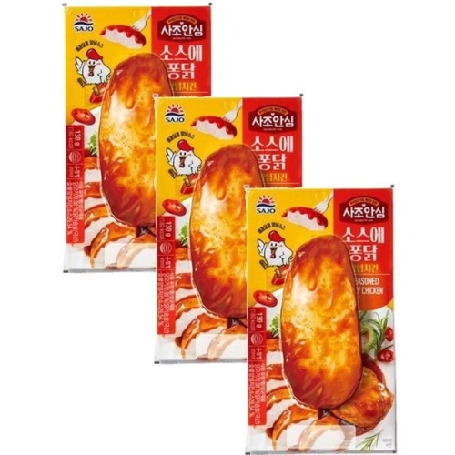 사조대림 소스에 퐁닭 양념치킨 130g (3개)_이미지