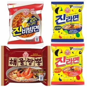 라면 4종 20봉 모음 진비빔면 진라면 해물짬뽕