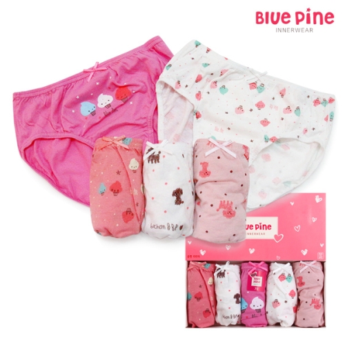 아동속옷 소프트콘0061 여삼각팬티 5종세트