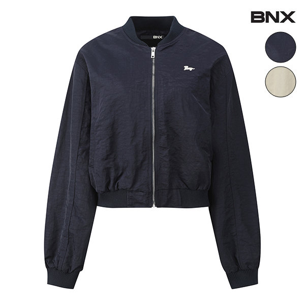 BNX 데일리 자수 노카라 캐주얼 집업 점퍼 BW3JP002L0_이미지