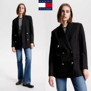 타미힐피거 TOMMY HILFIGER WW40856-DW5 여자 릴렉스핏 더블 브레스티드 블레이저 자켓
