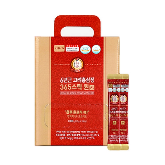 네이처가든 정원삼 6년근 고려홍삼정 365스틱 원 10g 100포