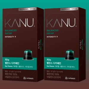 동서식품 카누 밸런스 디카페인 캡슐커피(네스프레소 호환) 10캡슐 (2팩)