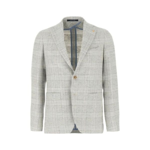 딸리아또레 SS24 PRINCE OF WALES CHECKED JACKET Beige 1SMC22K610059 A1270_이미지