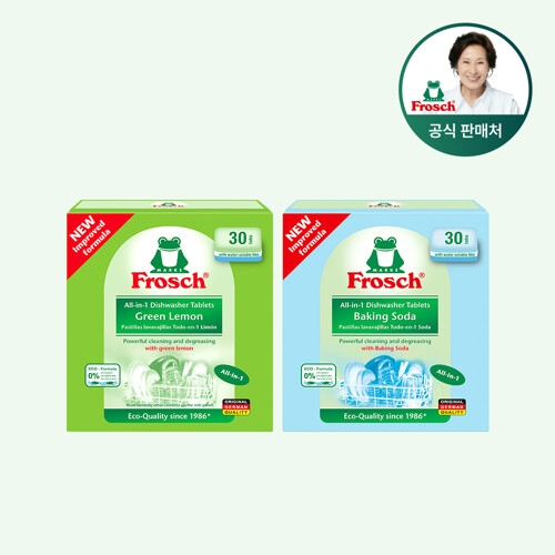 프로쉬 식기세척기세제 그린레몬 30개입 (2개)