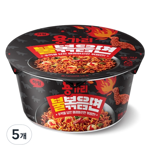 하림 용가리 불볶음면 114g (5개)