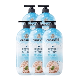 오가니스트 히말라야 핑크솔트 바디워시 리프레싱 민트 900g (5개)_이미지
