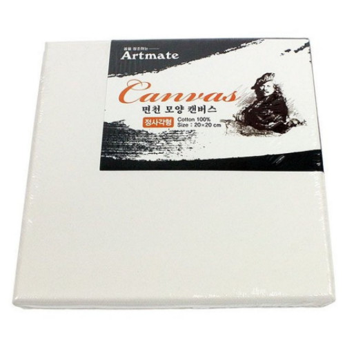 정사각형 모양 면천 캔버스 20x20cm