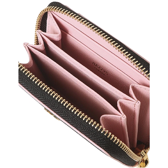 헤지스ACC LEENA 배색 지퍼 카드지갑 HIWA1F610BK_이미지