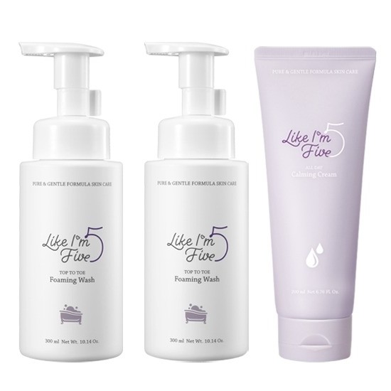 라이크아임파이브 탑투토 포밍워시+카밍 크림 3종 세트