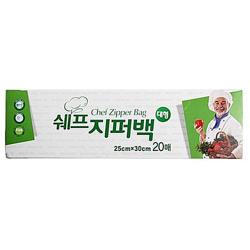 대진씨앤씨 쉐프 지퍼백 대형 25x30cm 20매 [50개(1,000매)]