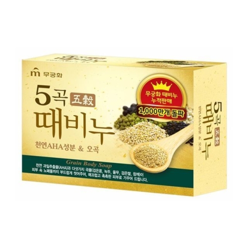 KBH한국생활건강 무궁화 5곡 때비누 90g (1개)