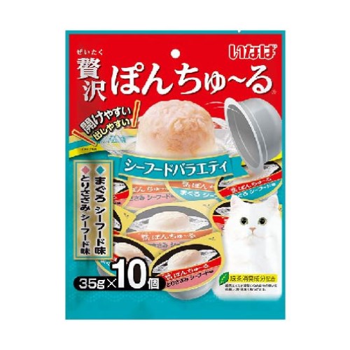 이나바 캣 챠오 제이타크 퐁츄르 씨푸드 버라이어티 TSC-119 350g (35g x 10p)[1개]
