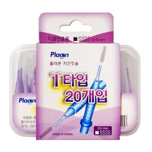 플라콘 치간칫솔 I자형 4S 0.6mm 20p 1개