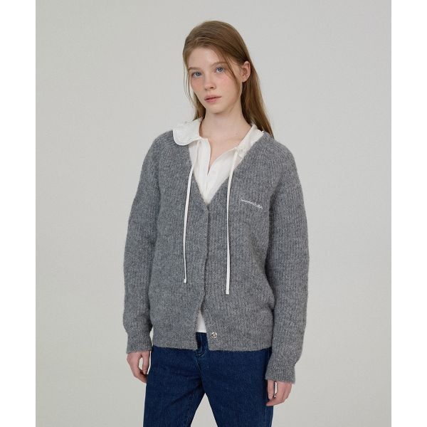�������� SOMEWHEREBUTTER Moody Wool Cardigan Grey S4WCA02GRF 391846