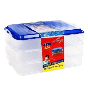 쿨라라 직17호 3500ml 3단 밀폐용기 반찬통 찬합_이미지